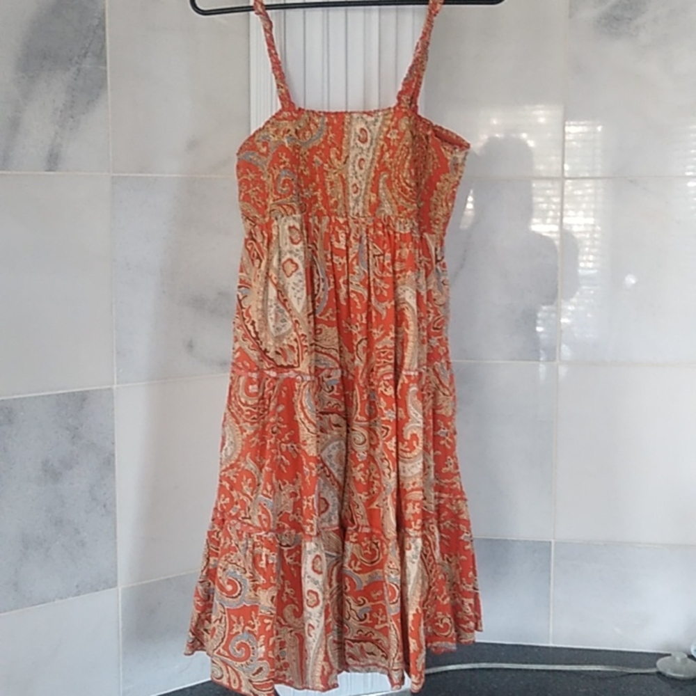 Hippie Dress rust Orange Medium Mossimo Supply Company